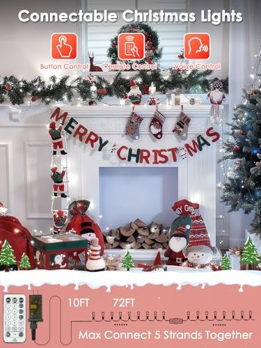 OZS Connectable 2PK 400LED, 164FT Christmas String Lights with Remote