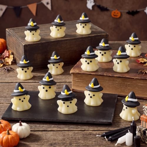 Thenshop 20 Pcs Halloween Mini Ghost with Hat Ball Halloween Party Favors