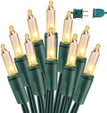 BrizLabs Clear Christmas Lights Outdoor 300 Count Incandescent Light String