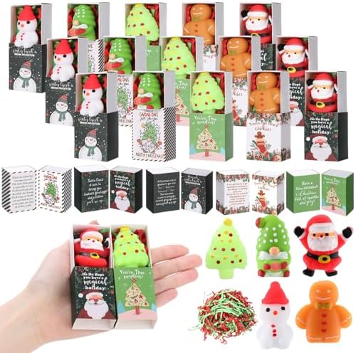 100 Sets Christmas Support Gifts 5 Styles Holiday Party Favors with Boxes