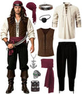 10Pcs Men Medieval Viking Pirate Renaissance Costume