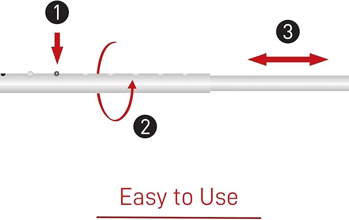 SECURITYMAN 3-in-1 Door Security Bar, Security Door Stoppers & Door Barricade – Heavy Duty Adjustable Iron Security Lock Bar for Home Defense, Apartment & Travel Safety (1 Pack - White)