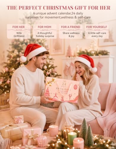 2026 Christmas Advent Calendar for Women, 24 Day Yoga Pilates Gift Set