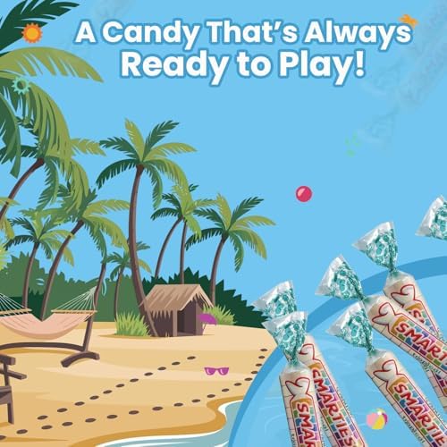 Smarties Tropical Candy Rolls - Gluten Free & Vegan Tropical Flavor Treats - Hard Candy Individually Wrapped - Peanut Free Plant Derived Ingredients - Halloween Hard Candy - 5 Pound Bag (Pack of 1)