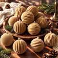 Liliful 3.15 Inch 12 Pcs Velvet Christmas Ornaments Balls, Light Brown