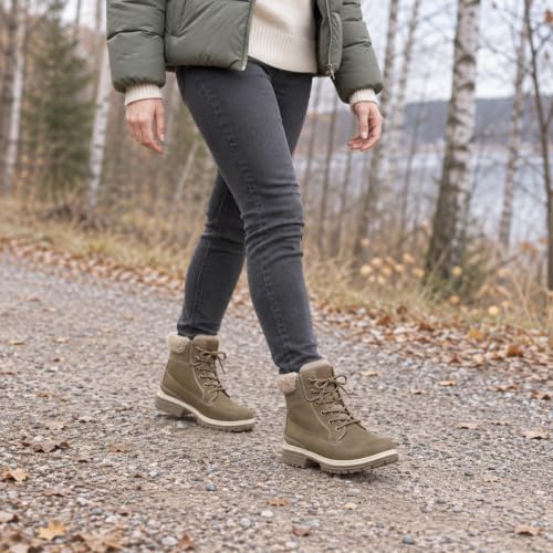 COTTIMO Womens Snow Hiking Winter Boots Casual Fur Lined Fashion Boots