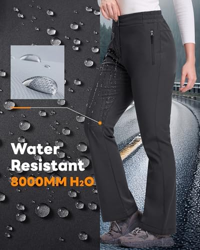 33,000ft Womens Ski Snow Pants Water Resistant Fleece Lined Hiking Warm