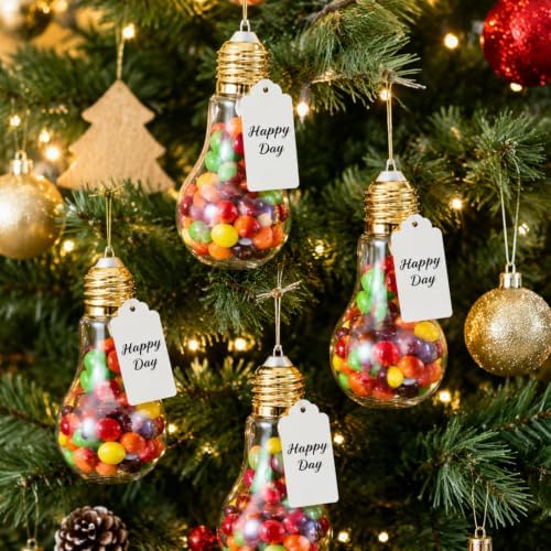72 Pcs Light Bulb Candy Containers, Fillable Favors for Wedding, Christmas