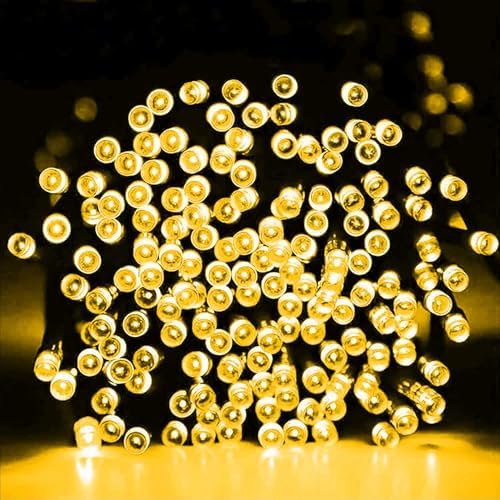 Dazzle Bright 300 LED Christmas String Lights, 100 FT Connectable Waterproof String Lights Green Wire with 8 Modes, Christmas Decorations for Indoor Outdoor Xmas Party Yard Garden (Warm White)