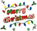 Merry Christmas Magnetic Decal Set for Garage, Fridge, Car (Christmas-C)