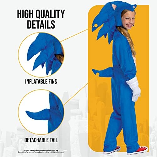 Sonic the Hedgehog Costume, Official Deluxe Sonic Movie Costume and Headpiece