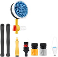 Car Wash Brush Car Cleaning Kit 360 Spin Car Mop Microfiber Car Cleaning Brush Detachable & Extendable Scrub Brush Garden Hose Spray Nozzle Spray Gun for Car Home Cleaning & Garden Use