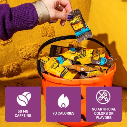 Awake - Caffeinated Chocolate Bites - Limited Edition Boo & Bites Milk Chocolate Halloween Variety Pack
