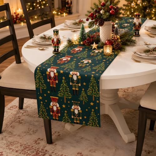 Christmas Decorations - Nutcracker Christmas Table Runner Home Party Decor