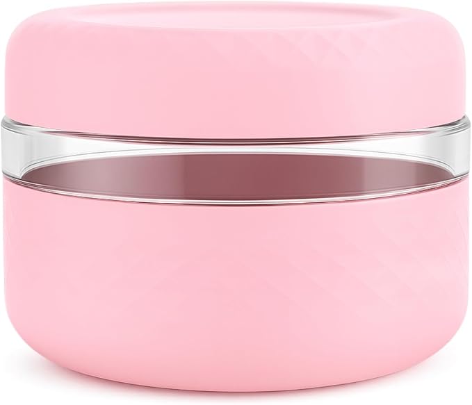 16 oz/2 Cup Glass Lunch Bowl Container with Lid, Leak & Spill Proof | BPA-Free, Microwave & Dishwasher Safe, Airtight Meal Prep & Food Storage Jar for Lunch, Salad, Soup, Oats, Stew, Yogurt