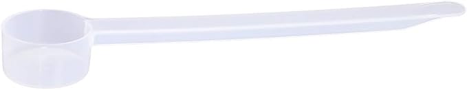 Plastic Measuring Scoop, (5 cc | 1 teaspoon | 5 mL) Long Handle Spoons for Powders, Granules, Coffee, Pet Food, Baking Supplies, Protein and Other Dry Goods, BPA Free (Set of 1)