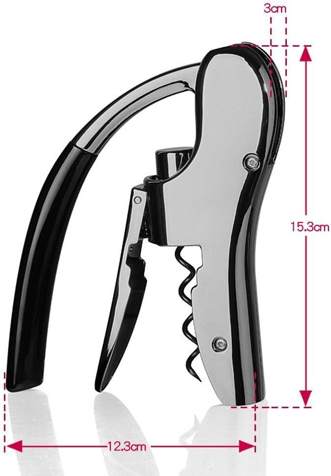 Rabbit Wine Opener, Easy Lever Corkscrew Gift Set | Zinc Alloy Rabbit Corkscrew Opens Bottles In Seconds, Arthritic Hands Friendly, Includes Foil Cutter And Extra Spiral