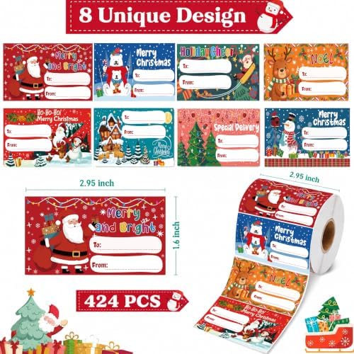 Christmas Gift Tags - 500 PCS Gift Tags for Christmas Presents