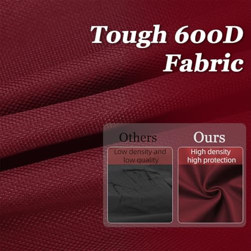 Snow Sled Travel Cover - Waterproof 600D Oxford Fabric, Adjustable Elastic Bands, Reinforced Stitching, Protects from Snow, Water & Dirt, Ideal for Ice Fishing Sled Shelters & Hunting, Red