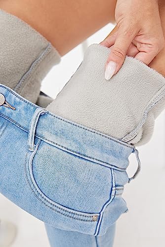 Yehopere Women's Winter Fleece Lined Jeans Slim Fit Warm Skinny High Waist Denim Jean