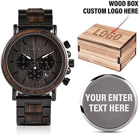 2win Engraved Wooden Watch for Boyfriend My MAN Fiancé Husband Customized Personalized Wood Watches for Men Birthday Anniversary Personalized Watch