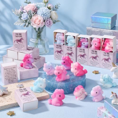 25 Sets Positive Gifts Unicorn Support Party Favors with Boxes