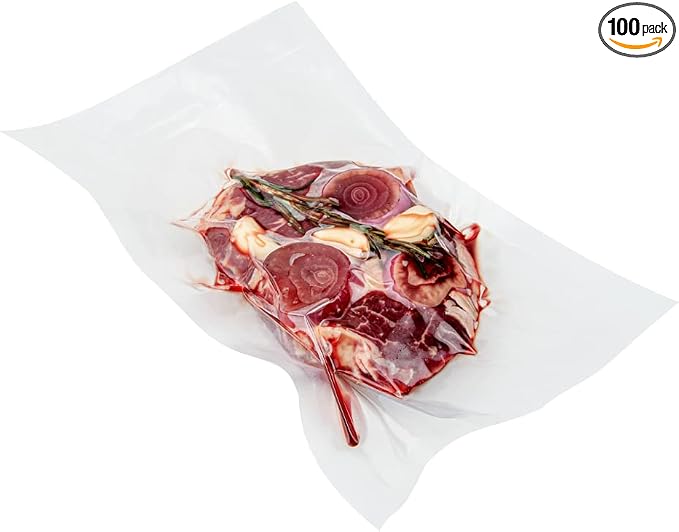 Restaurantware Fresh Hero 10 x 6 Inch Vacuum Sealer Bags 1000 Food Storage Bags - 3 mil Thick Microwavable Clear Plastic Sous Vide Bags Freezable For Storing Food Or Sous Vide Cooking