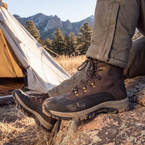 NORTIV 8 Men's Waterproof Hiking Winter Snow Boots
