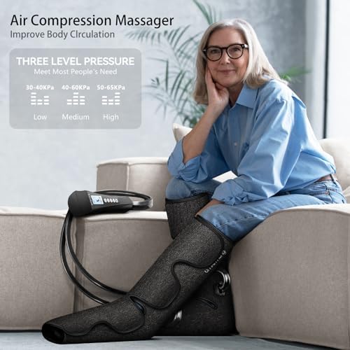 UMARMUNG Christmas Air Compression Leg Massager with Heat Gifts for Women, Men, Mom, Dad, Wife, Husband, Her, Him, Calf Foot Massage boots Gifts for Birthday, Mothers Day, Fathers Day, Valentine's Day