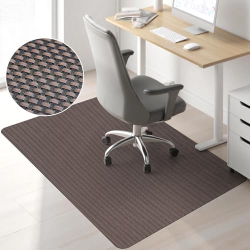 Sycoodeal Chair Mat, 40" x 55" Office Chair Mat for Hardwood and Tile Floor, Heavy Duty Floor Protector for Rolling Chairs, Non-Slip,Computer Mat for Home Office(Coffee)