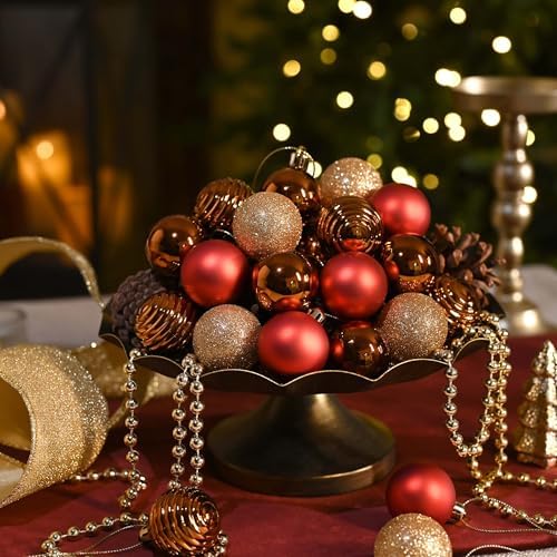Valery Madelyn Small Christmas Tree Decorations Ball Ornaments 24ct 1.57"