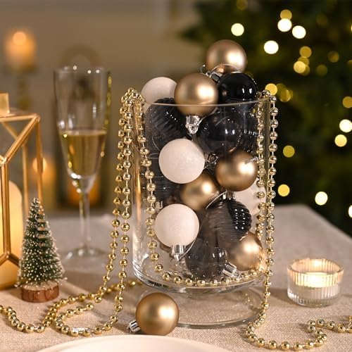 Valery Madelyn Small Christmas Tree Decorations Ball Ornaments 24ct 1.57"