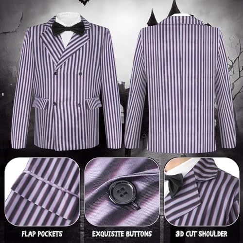 Xtinmee 8 Pcs Couples Halloween Cosplay Costume Gothic for Men Women