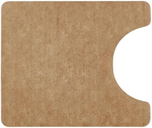 TYUU Toilet Rug, Thin Toilet Rugs U Shaped Washable Non Slip Absorbent Quick Dry Low Pile Toilet Mat, 20"x24" U Shape Camel