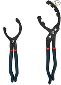 Oil Filter Wrench Set, 12" & 16" 2pcs Adjustable Pliers, Removal Tool, Universal, No Slipping