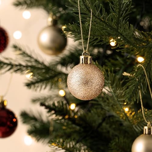 Valery Madelyn Small Christmas Tree Decorations Ball Ornaments 24ct 1.57"