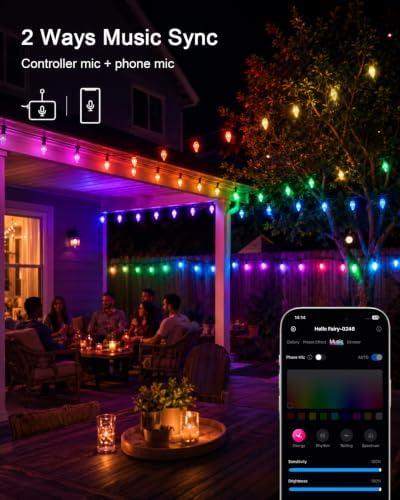 79FT 100LED Smart C9 Christmas Lights Outdoor, RGBW String Light for House