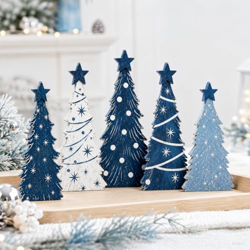 Christmas Decorations Indoor, Blue Christmas Star Tree Home Decor