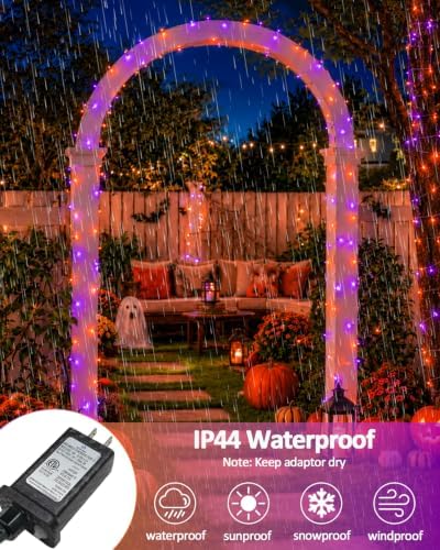 200 LED Connectable String Lights, 66FT Christmas Lights Outdoor Indoor