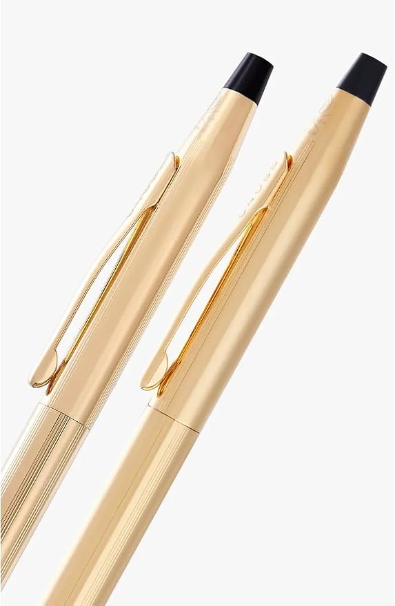 Cross Classic Century 23KT Gold Plated Ballpoint Pen & 0.7MM Mechanical Pencil Set.