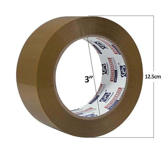 PERFECTAPE Heavy Duty Brown Packing Tape, 1.88 in x 100m, 6 Rolls | Total 600 meters, 2.7 mil, Ultra Strong, Refills for Moving, Packaging and Shipping