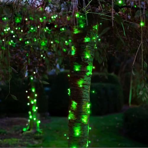 KAQ 2pack 500LED Solar String Lights Outdoor Waterproof Green
