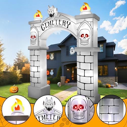 Kalolary 10FT Tall Halloween Archway Inflatables