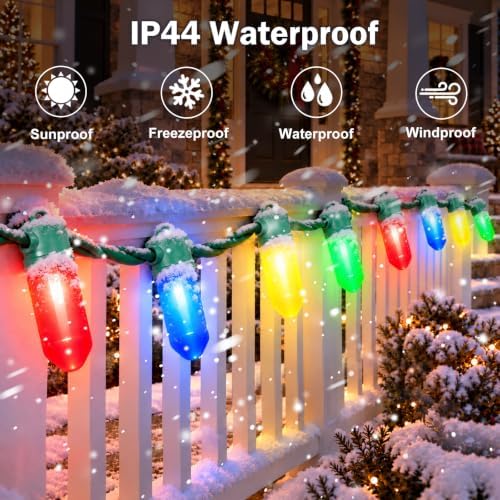DIY Jumbo Christmas String Lights, 13.5FT 8 Giant Bulbs, Multicolor