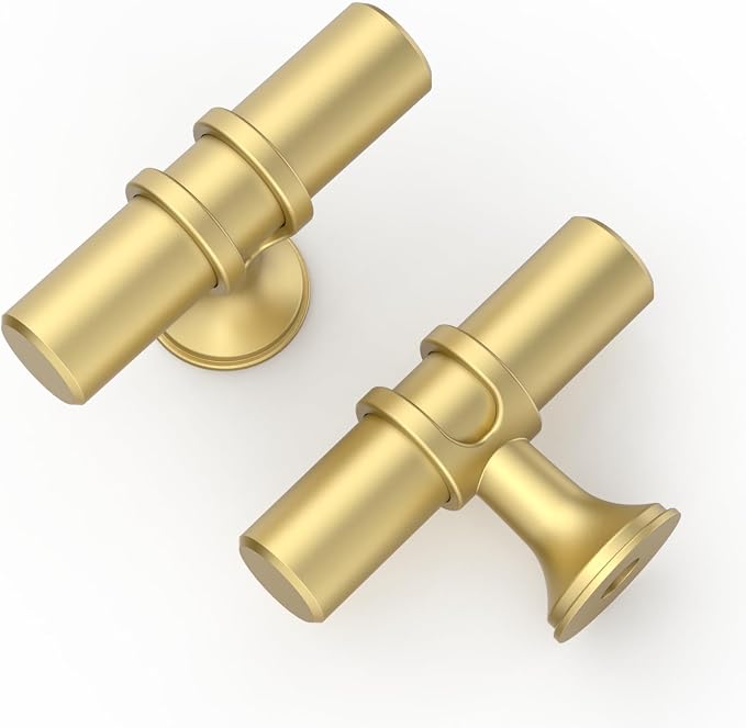 Asidrama 30 Pack Brushed Gold Kitchen Cabinet Knobs Cabinet Hardware Zinc Knobs for Dresser Drawers 4451