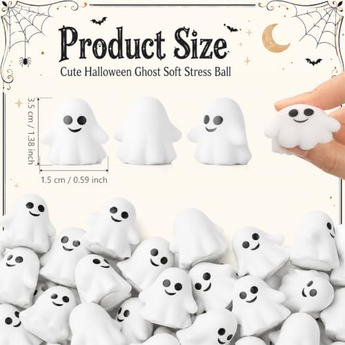 Thenshop 25 Pcs Halloween White Ghost Balls Trick or Treat Party Favors