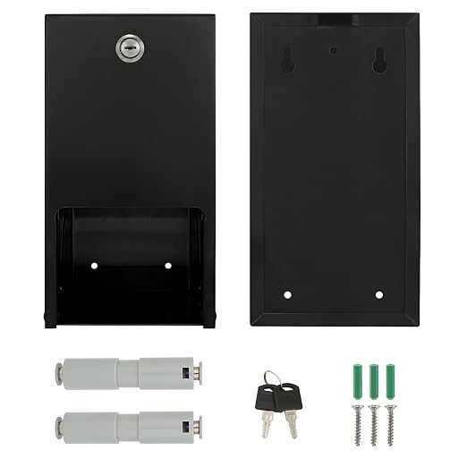 Stardrix Matte Black 2 Roll Stainless Steel Commercial Toilet Paper Dispenser, Heavy Duty Wall Mount Tissue Holder with Lock for Restroom/Bathroom