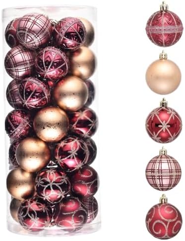 Valery Madelyn 35ct Christmas Tree Decorations Ball Ornaments 2.36 Inches