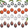 Syhood 32 Pcs Christmas Sport Ball Ornaments Tree Decor with Hanging Loop