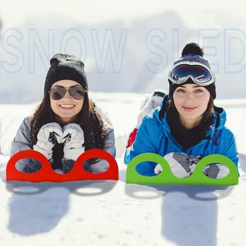 6 Pieces Large Winter Snow Sled for Adults 54"